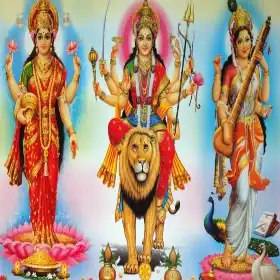 त्रिदेवी:सरस्वती, लक्ष्मी, और पार्वती